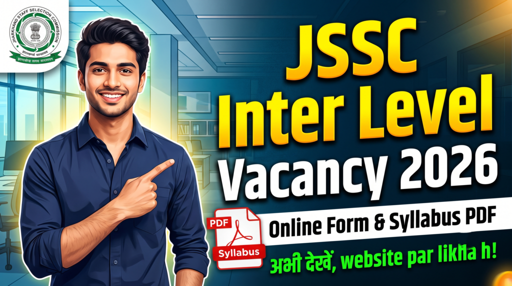 JSSC Inter Level Vacancy 2026 Online Form, Syllabus PDF