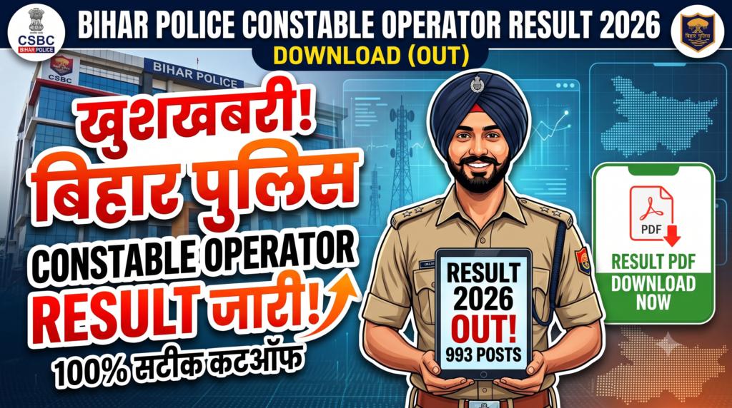 CSBC Bihar Police Constable Operator Result 2026 (OUT)