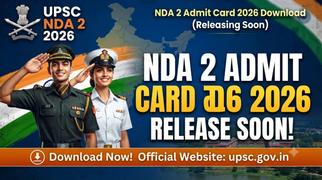 UPSC NDA 2 Admit Card 2026 Download (Soon) – Check Exam Date & Hall Ticket Link