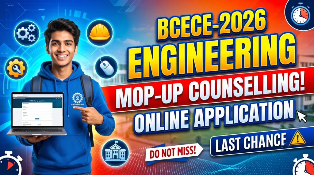BCECE Mop-up Counselling Willingness Form 2026